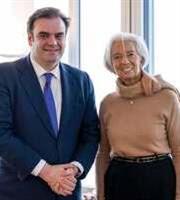 Συνάντηση Πιερρακάκη-Λαγκάρντ για τις προτεραιότητες του Eurogroup